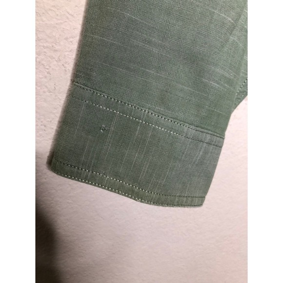 L.L.Bean Mens 100% Cotton XL Regular Fit Green Button Down Shirt Long Sleeve - Picture 11 of 16